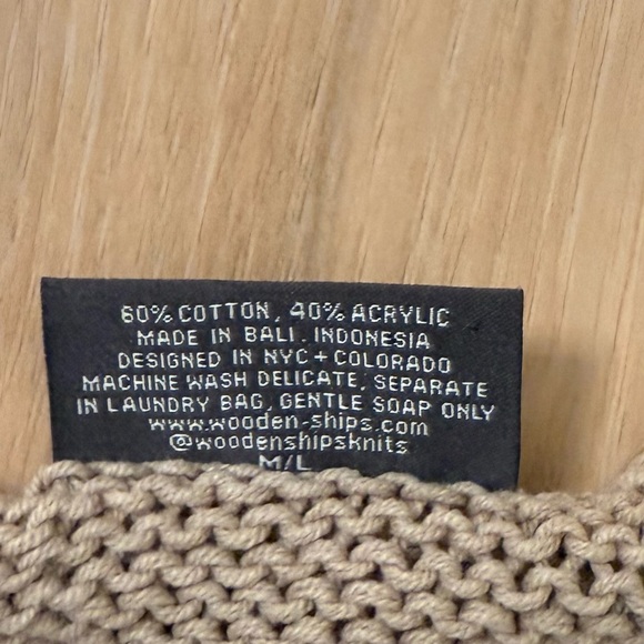 Wooden Ships “Oh Crab!” Knit Sweater M/L Coastal Preppy - Picture 5 of 7